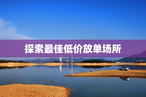 探索最佳低价放单场所