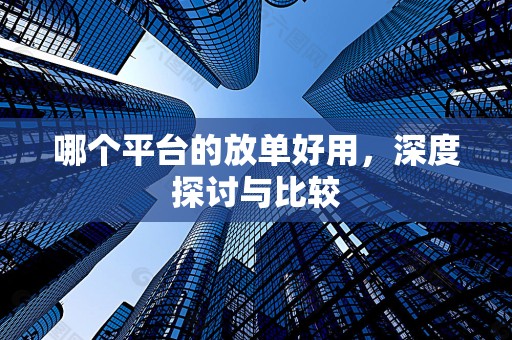 哪个平台的放单好用，深度探讨与比较