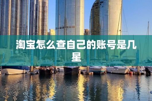 淘宝怎么查自己的账号是几星