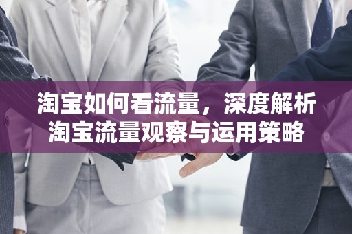 淘宝如何看流量，深度解析淘宝流量观察与运用策略
