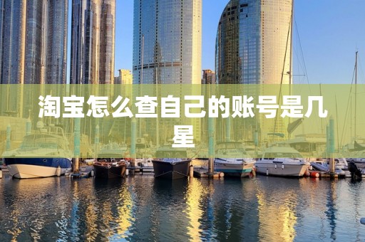 淘宝怎么查自己的账号是几星