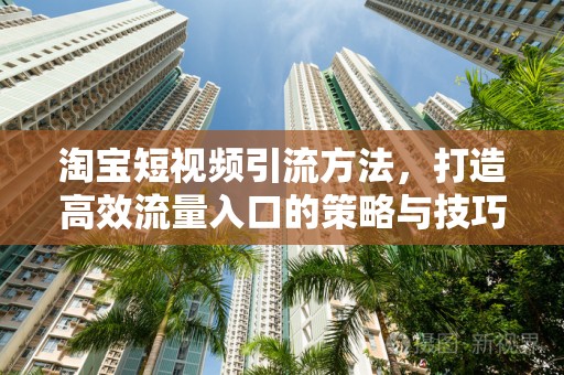 淘宝短视频引流方法，打造高效流量入口的策略与技巧