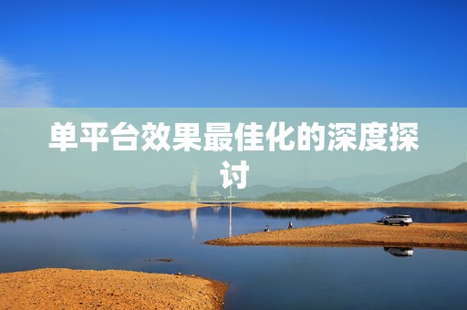 单平台效果最佳化的深度探讨