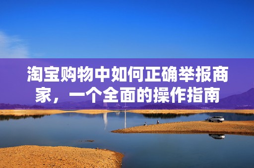 淘宝购物中如何正确举报商家，一个全面的操作指南