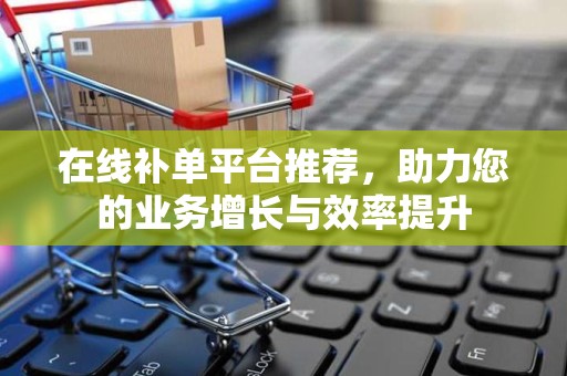 在线补单平台推荐，助力您的业务增长与效率提升