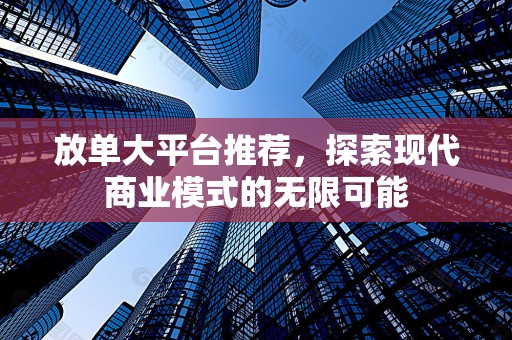 放单大平台推荐，探索现代商业模式的无限可能