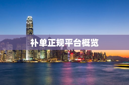 补单正规平台概览