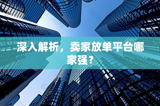 深入解析，卖家放单平台哪家强？