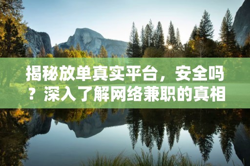 揭秘放单真实平台，安全吗？深入了解网络兼职的真相