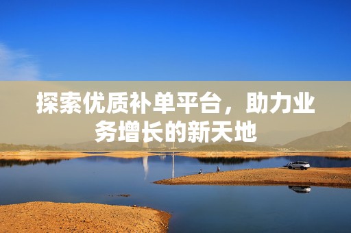 探索优质补单平台，助力业务增长的新天地