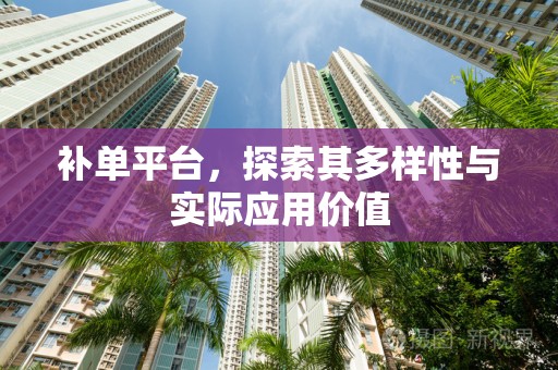 补单平台，探索其多样性与实际应用价值