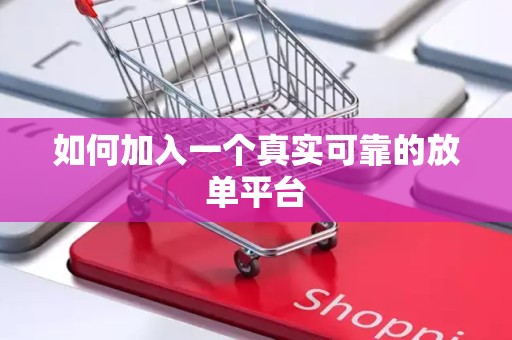 如何加入一个真实可靠的放单平台