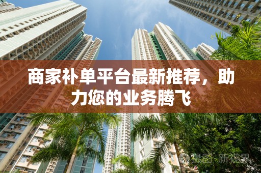 商家补单平台最新推荐，助力您的业务腾飞