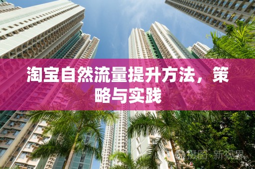 淘宝自然流量提升方法，策略与实践