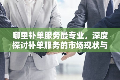 哪里补单服务最专业，深度探讨补单服务的市场现状与发展趋势