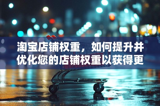 淘宝店铺权重，如何提升并优化您的店铺权重以获得更多流量与销售额