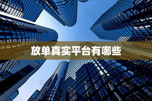 放单真实平台有哪些