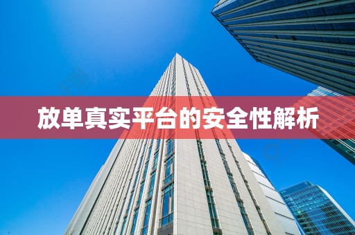 放单真实平台的安全性解析