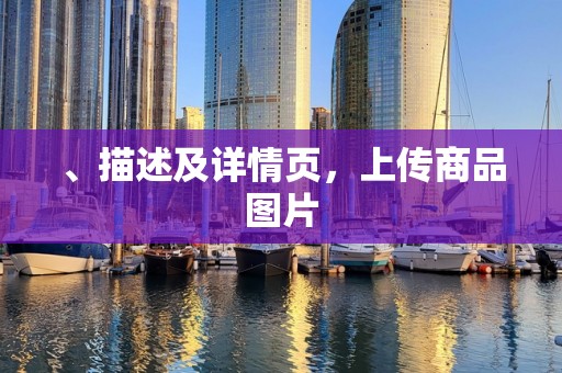 、描述及详情页，上传商品图片