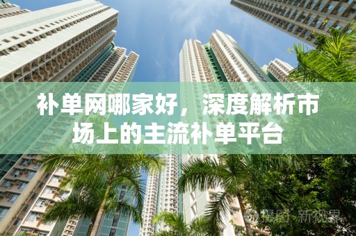补单网哪家好，深度解析市场上的主流补单平台