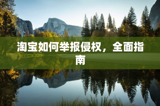 淘宝如何举报侵权，全面指南
