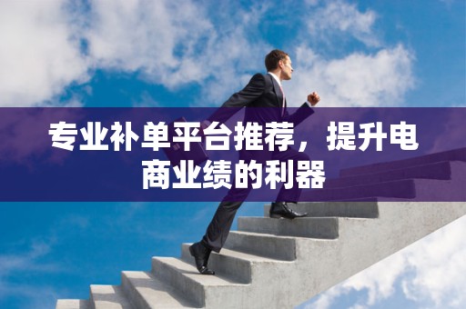 专业补单平台推荐，提升电商业绩的利器