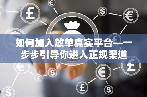 如何加入放单真实平台—一步步引导你进入正规渠道