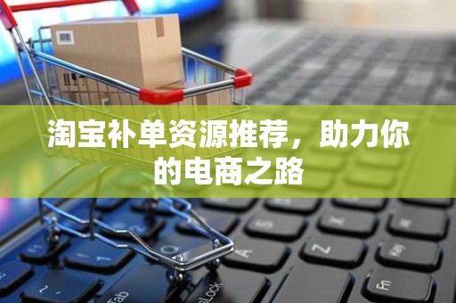 淘宝补单资源推荐，助力你的电商之路