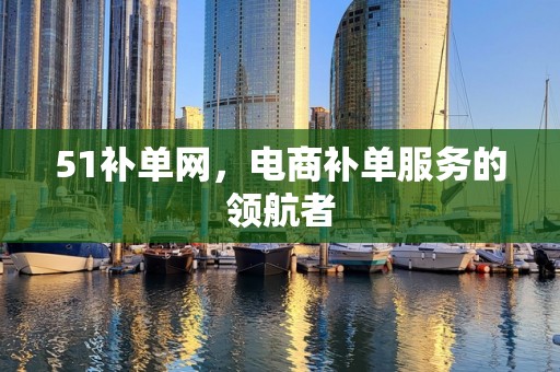 51补单网，电商补单服务的领航者