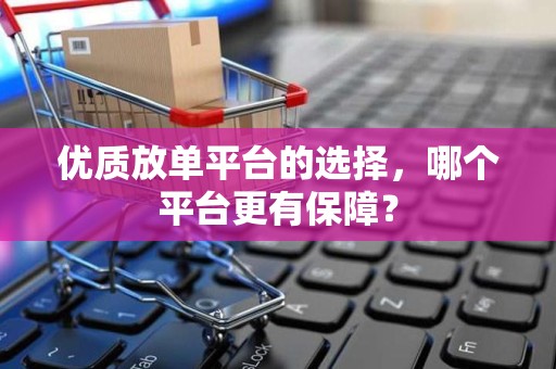 优质放单平台的选择，哪个平台更有保障？