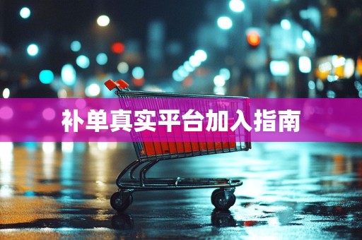 补单真实平台加入指南
