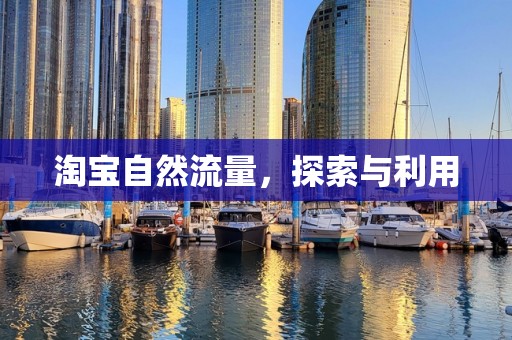 淘宝自然流量，探索与利用