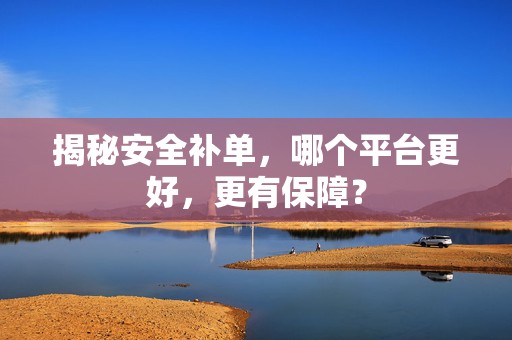揭秘安全补单，哪个平台更好，更有保障？