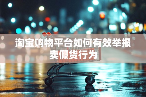 淘宝购物平台如何有效举报卖假货行为