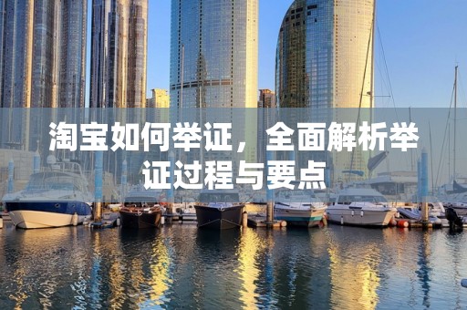 淘宝如何举证，全面解析举证过程与要点