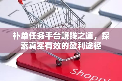 补单任务平台赚钱之道，探索真实有效的盈利途径
