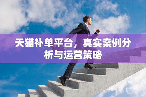 天猫补单平台，真实案例分析与运营策略