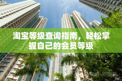 淘宝等级查询指南，轻松掌握自己的会员等级