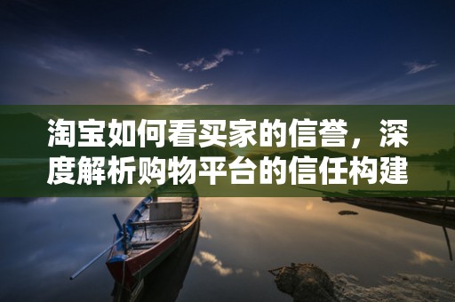 淘宝如何看买家的信誉，深度解析购物平台的信任构建机制