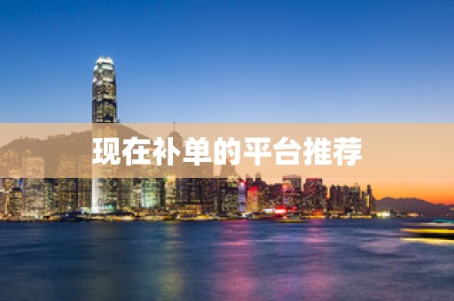 现在补单的平台推荐