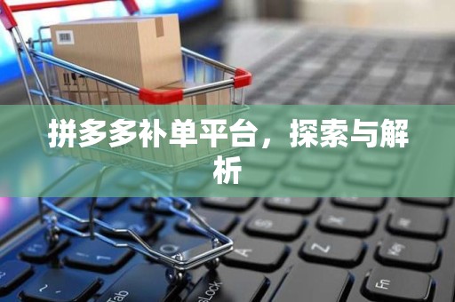 拼多多补单平台，探索与解析