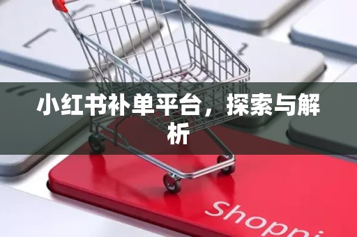 小红书补单平台，探索与解析