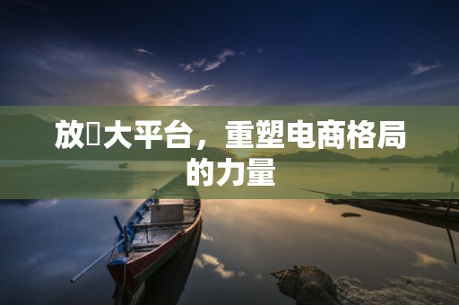 放單大平台，重塑电商格局的力量
