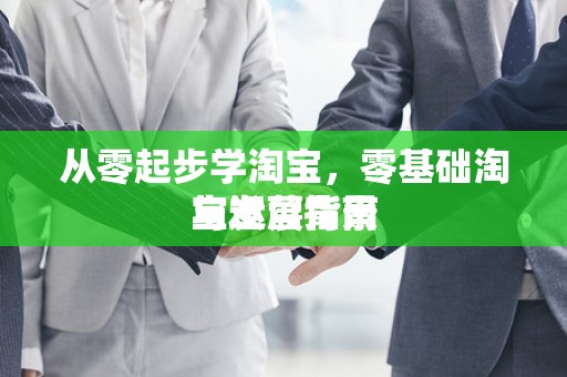 从零起步学淘宝，零基础淘宝运营指南
与发展背景