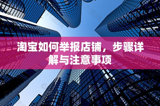 淘宝如何举报店铺，步骤详解与注意事项