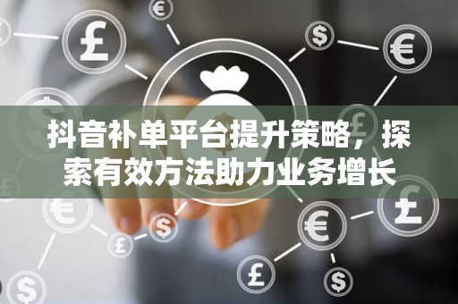 抖音补单平台提升策略，探索有效方法助力业务增长