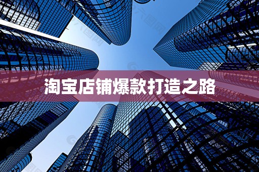 淘宝店铺爆款打造之路