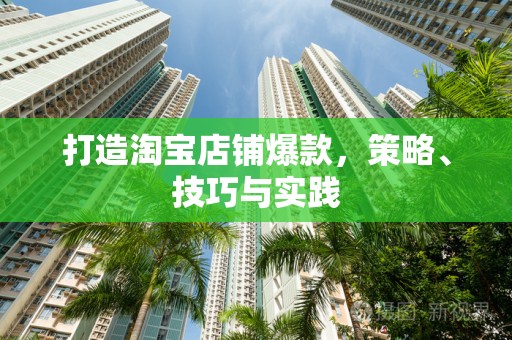 打造淘宝店铺爆款，策略、技巧与实践