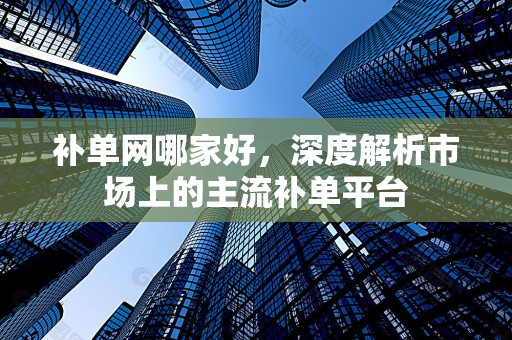 补单网哪家好，深度解析市场上的主流补单平台