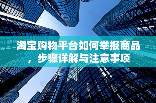 淘宝购物平台如何举报商品，步骤详解与注意事项
